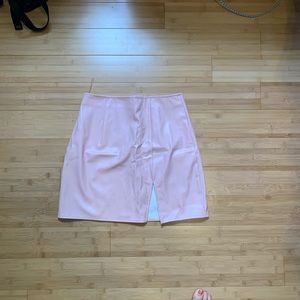 Faux / vegan leather mini skirt